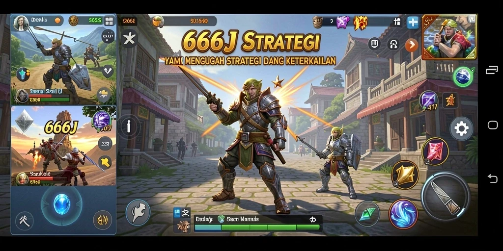 Tampilan gameplay menarik dan strategis dari 666J.