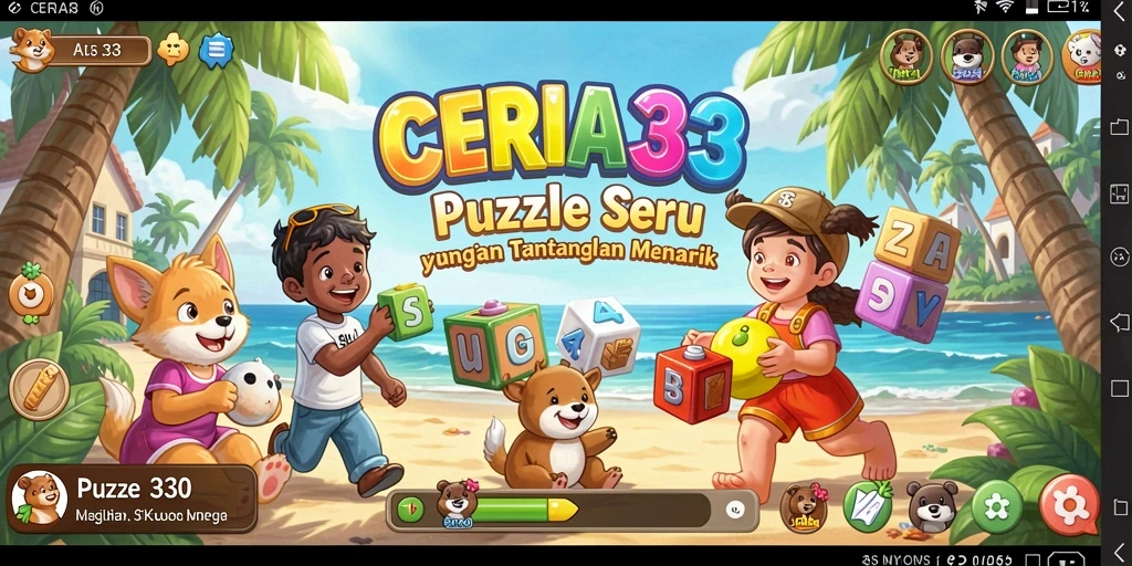 Tampilan gameplay CERIA33 yang seru dan menantang.
