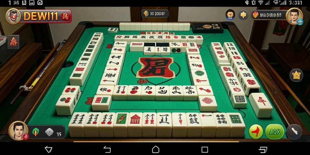 Screenshot gameplay DEWI11 memperlihatkan keseruan dalam bermain Mahjong.