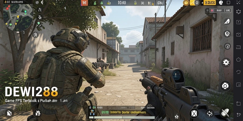 Screenshot gameplay DEWI288 yang menunjukkan aksi tembak-menembak intens.