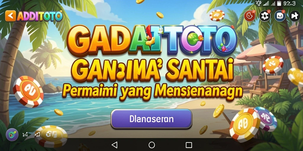 Gameplay santai GADAITOTO yang penuh warna dan menyenangkan.