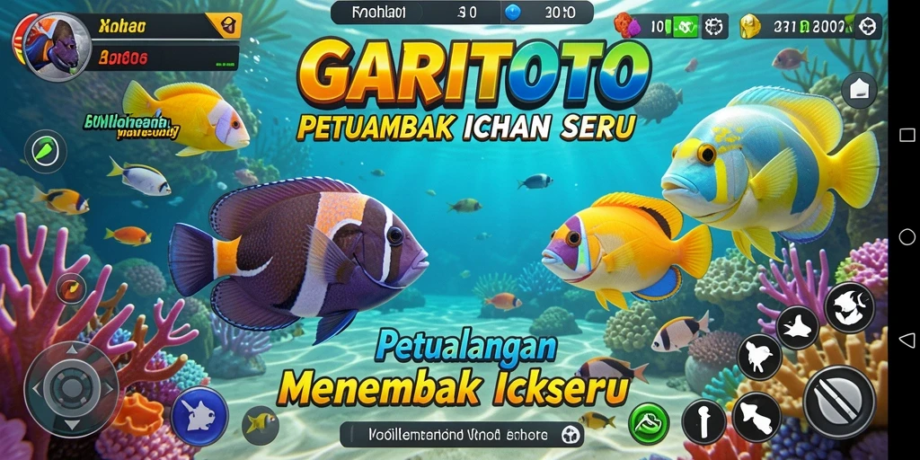Screenshot gameplay GARITOTO yang menarik dengan tembakan ikan.
