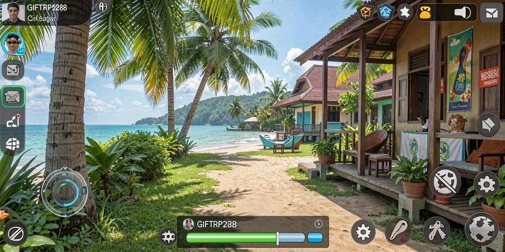 Screenshot menunjukan gameplay seru dan grafis berwarna-warni dari GIFTRP288.