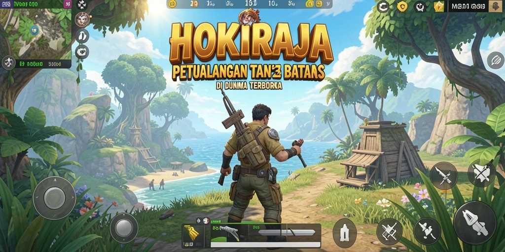 Keindahan dunia terbuka dalam HOKIRAJA saat eksplorasi gameplay.
