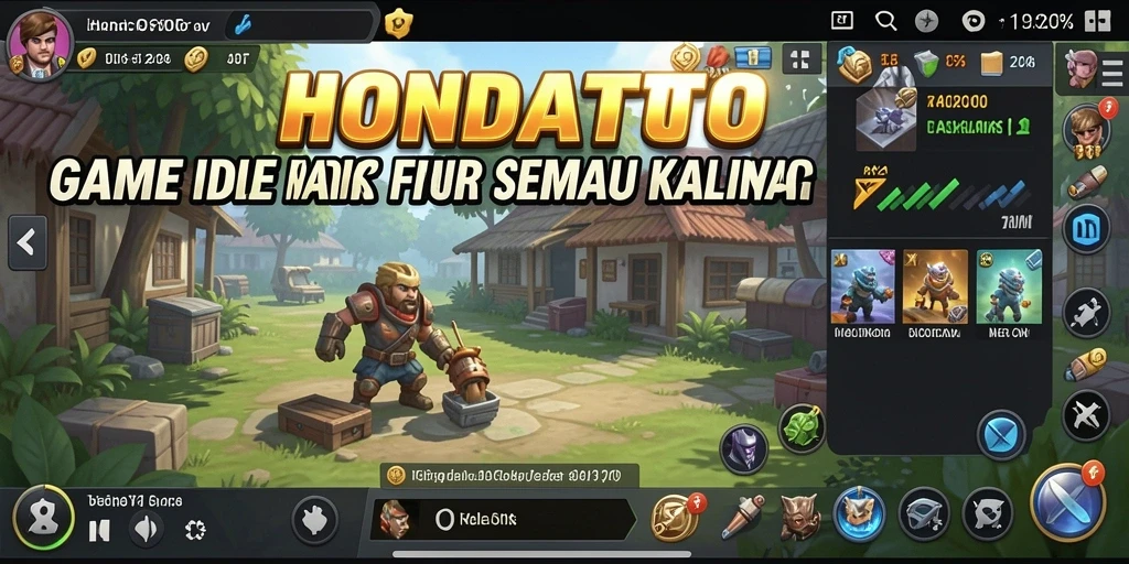 Screenshot gameplay HONDATOTO menampilkan karakter yang sedang beraksi.