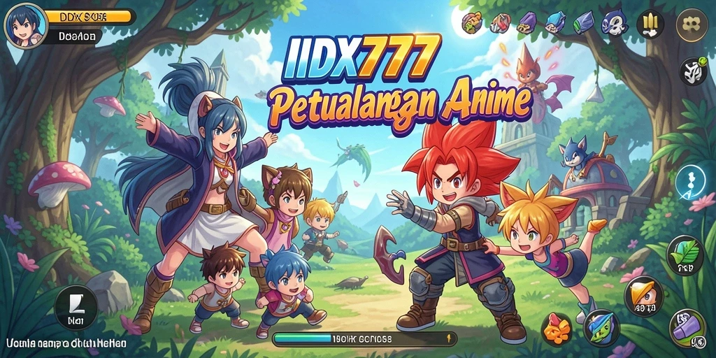 Tangkapan layar IDX777 menampilkan aksi seru dengan karakter Anime favorit.