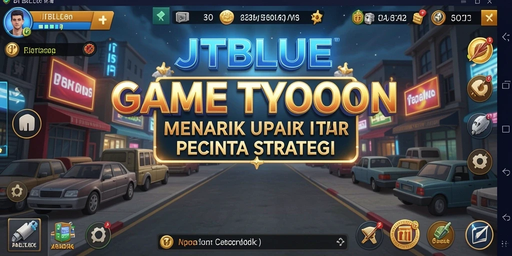 Screenshot gameplay JTBLUE menampilkan aktivitas manajemen bisnis yang menarik.
