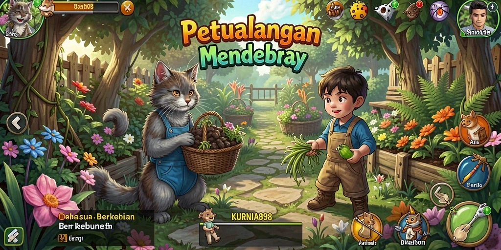 Screenshot KURNIA898 menampilkan grafis pertanian yang memukau.
