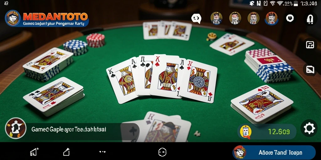 Screenshot gameplay MEDANTOTO menampilkan suasana seru permainan Gaple.
