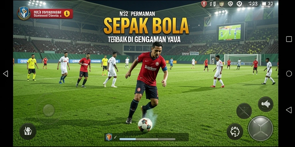 Tampilan gameplay N32 yang menegangkan di lapangan sepak bola.