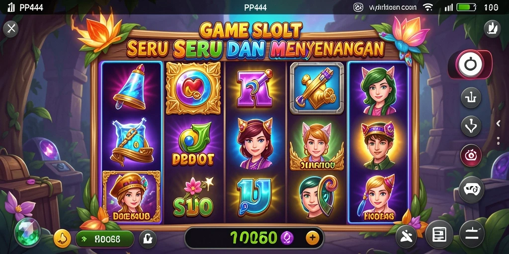 Tampilan utama PP444 menunjukkan keseruan gameplay Slot yang penuh warna.