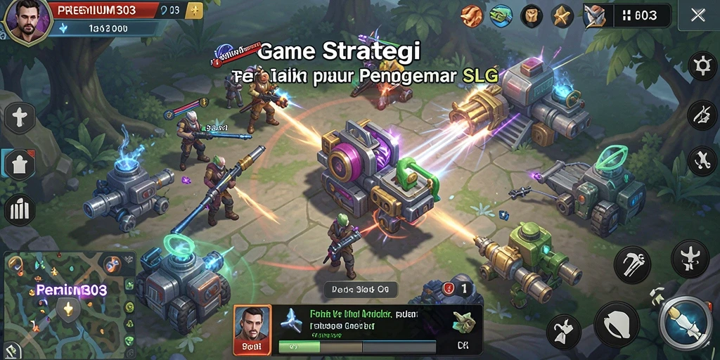 Tampilan screenshot utama PREMIUM303 menunjukkan pertempuran intens yang menantang.