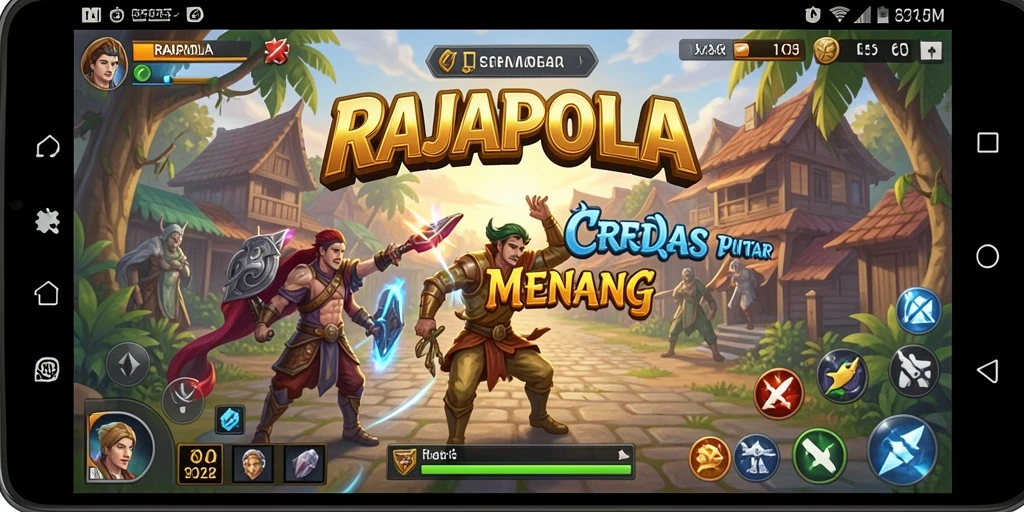 Tampilan gameplay RAJAPOLA yang menantang dan strategis.