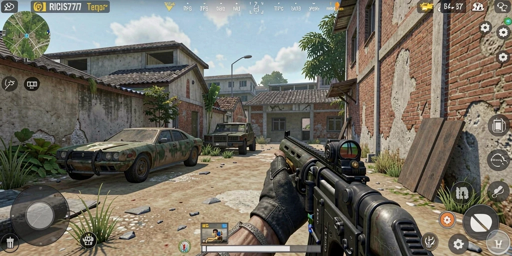Tampilan menarik dari gameplay TPS di RICIS77.