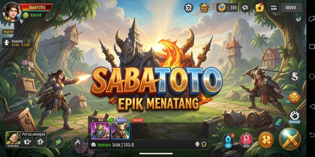 Tampilan gameplay yang mendebarkan dalam SABATOTO dengan aksi penuh petualangan.