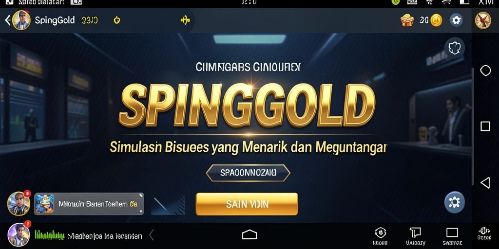 Screenshot utama SPINGOLD yang menunjukkan gameplay Tycoon yang mendebarkan.